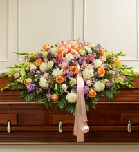 Mixed Pastel Casket Spray