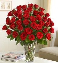 Three Dozen Long Stem Red Roses