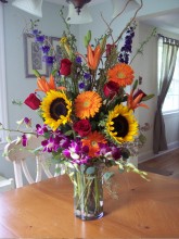 Tall Colorful Belvedere Garden Vase