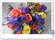 blue-orange-yellow-prom-flower-bouquet